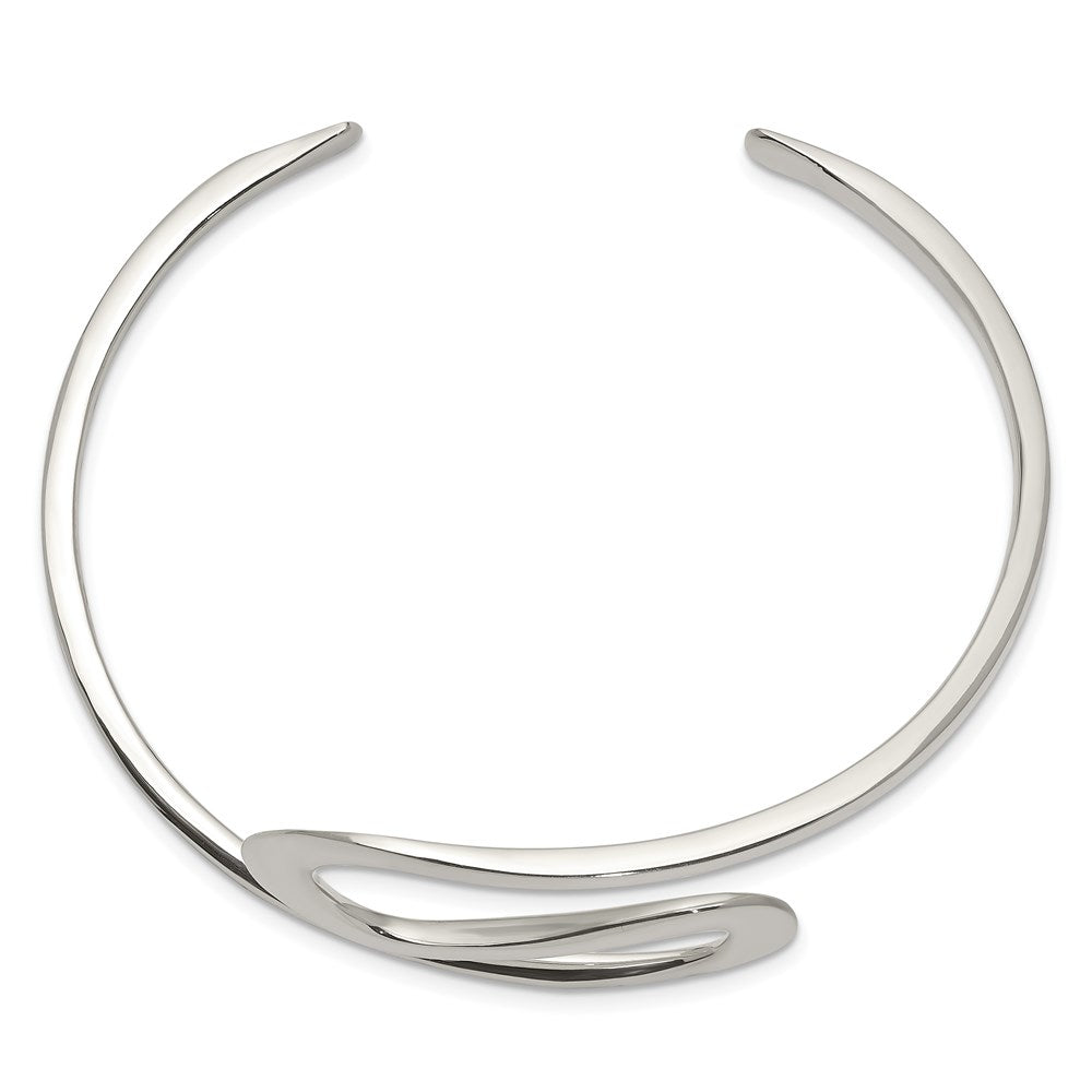 Sterling Silver Abstract Cuff Bangle QB528