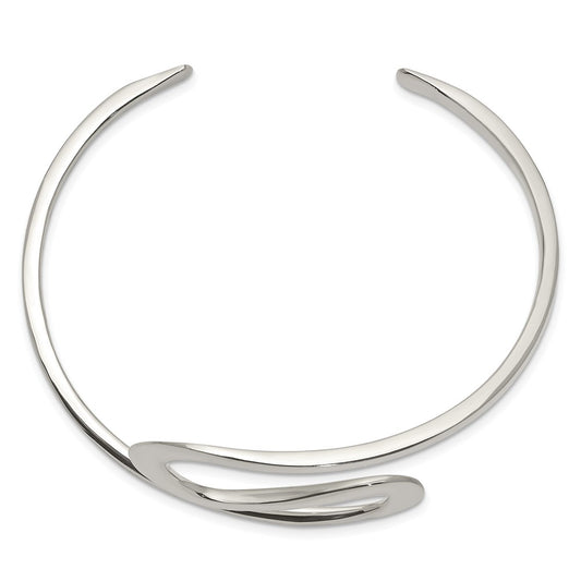 Sterling Silver Abstract Cuff Bangle QB528