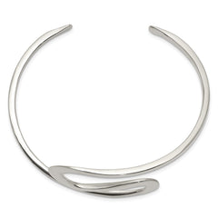 Sterling Silver Abstract Cuff Bangle QB528