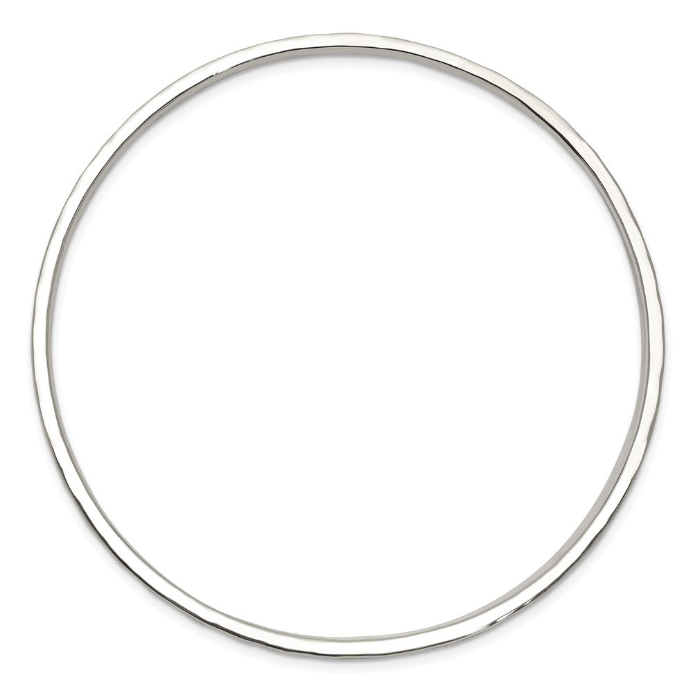 Sterling Silver Hammered Slip-on Bangle QB550