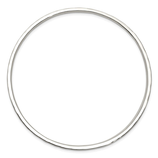 Sterling Silver Hammered Slip-on Bangle QB550