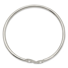 Sterling Silver Polished Heart Bangle QB597