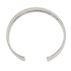 Sterling Silver 10mm Polished Cuff Bangle QB606