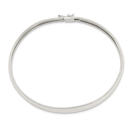 Sterling Silver 8mm Polished Flexible Bangle QB616