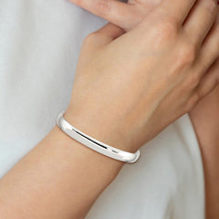 Sterling Silver 8mm Polished Flexible Bangle QB616