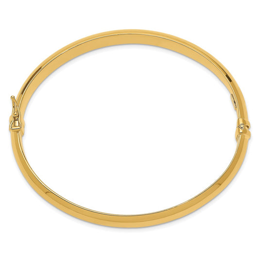 Sterling Silver Gold-plated 8mm Hinged Bangle QB693