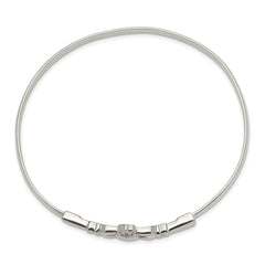 Sterling Silver Claddagh Bangle Bracelet QB753