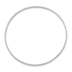 Sterling Silver RH-plated Polished & D/C 2mm Slip On Children's Bangle QB851