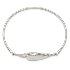 Sterling Silver 22mm Heart Locket Flexible Bangle Bracelet QB988