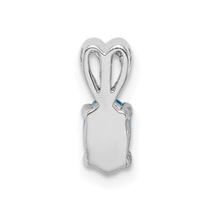 Sterling Silver Rhodium-plated Light Swiss Blue Topaz Pendant QBPD20DEC