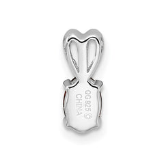 Sterling Silver Rhodium-plated Garnet Pendant QBPD20JAN