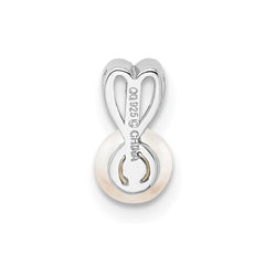 Sterling Silver Rhodium-plated FW Cultured Pearl Pendant QBPD20JUN