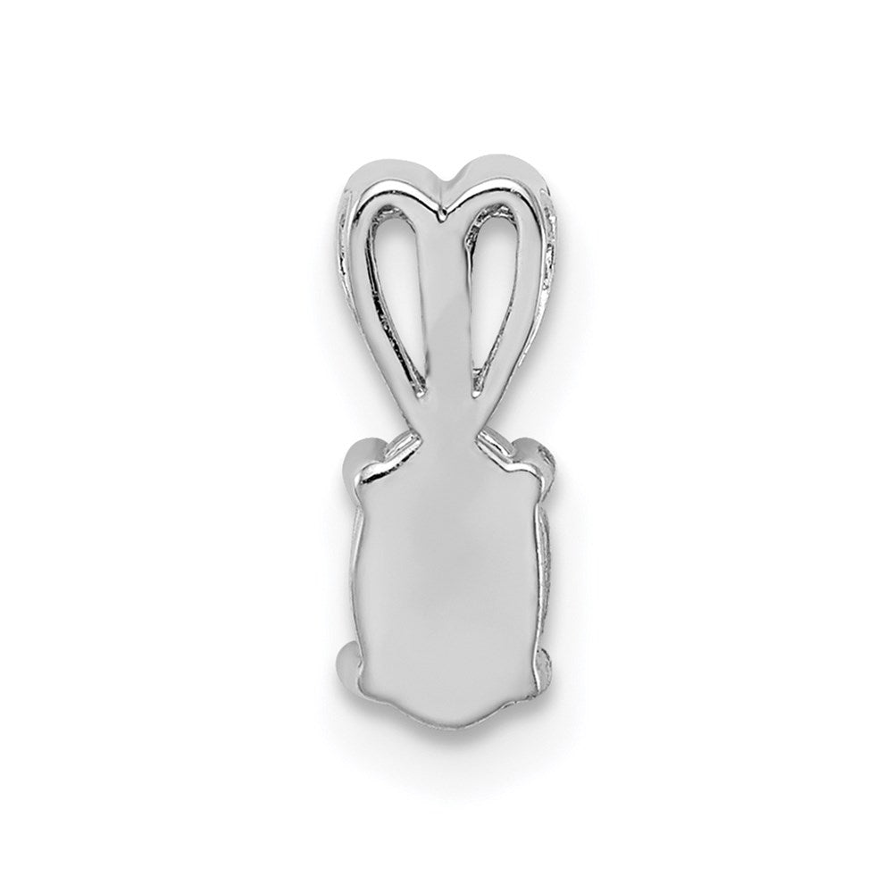 Sterling Silver Rhodium-plated Aquamarine Pendant QBPD20MAR