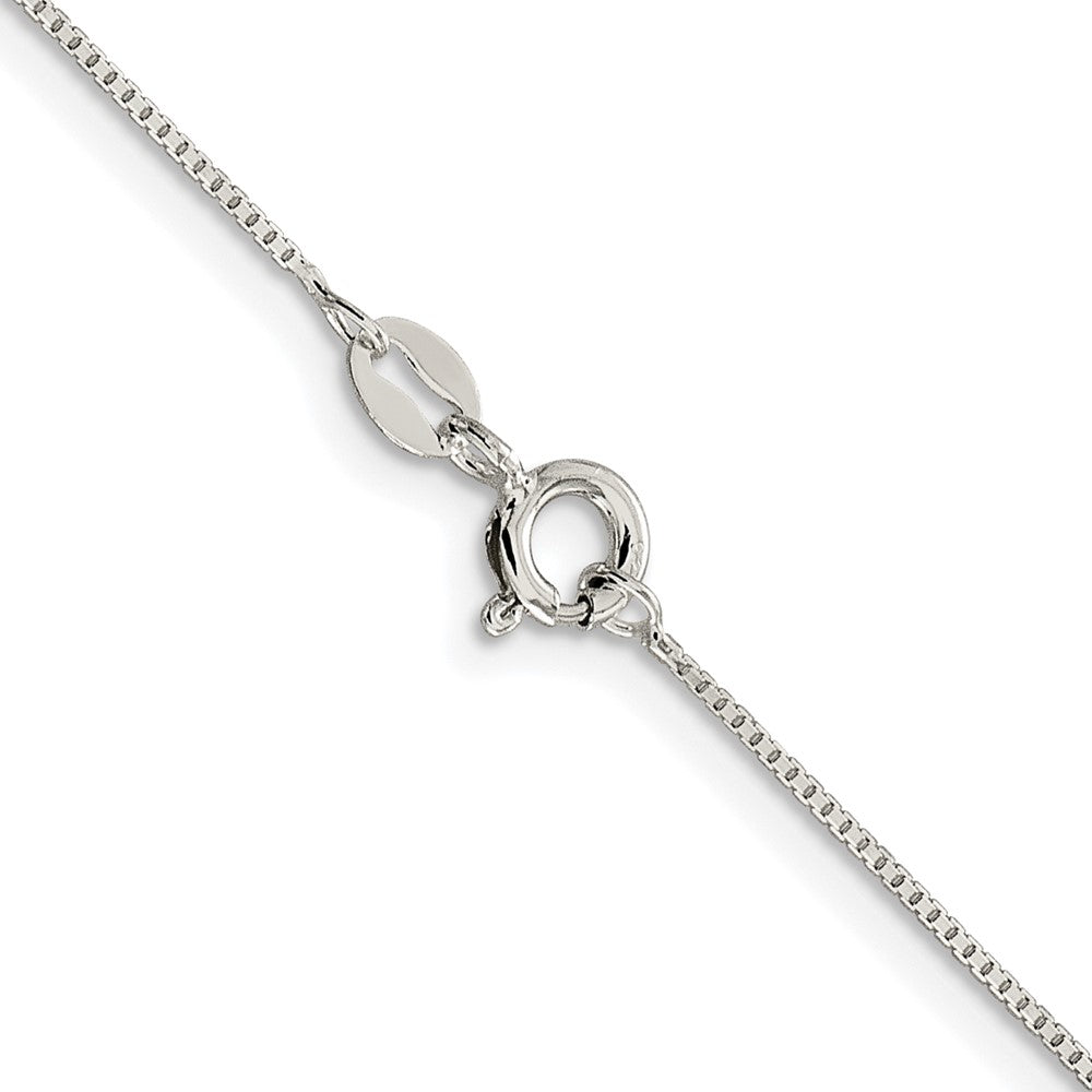 Sterling Silver Rhodium-plated .8mm 8 Sided Diamond-cut Box ChainQBR015R