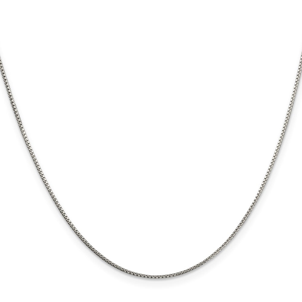 Sterling Silver 1mm 8 Sided Diamond-cut Box ChainQBR019