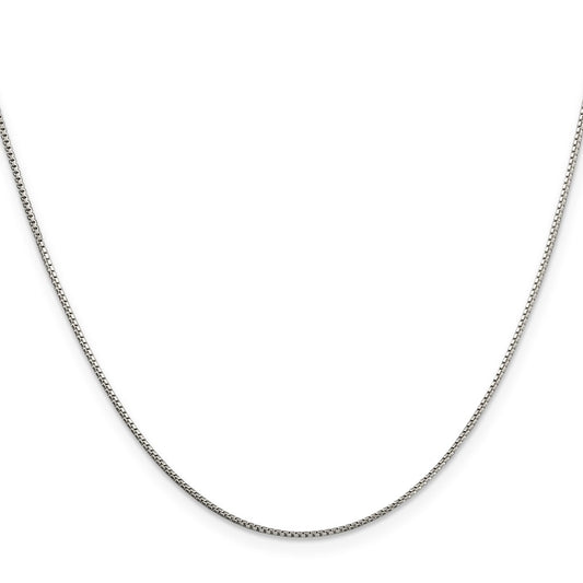 Sterling Silver 1mm 8 Sided Diamond-cut Box ChainQBR019