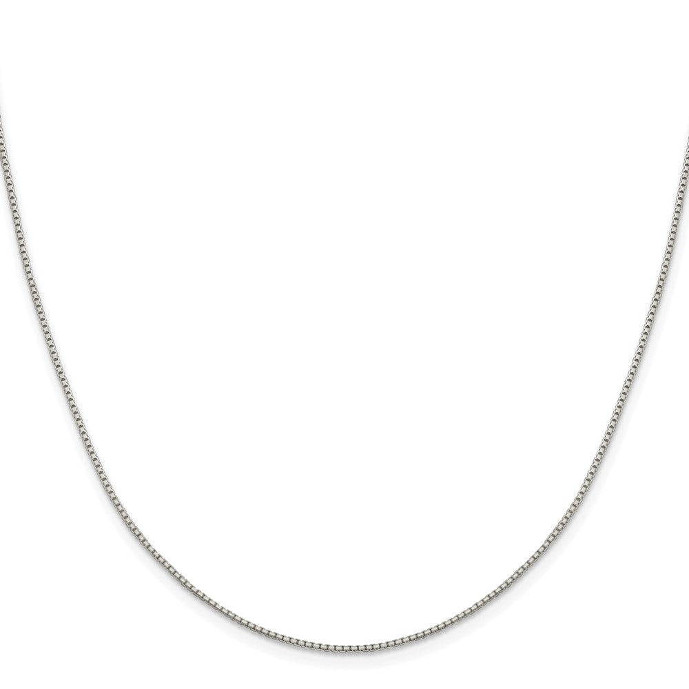 Sterling Silver Rhodium-plated 1.15mm 8 Sided Diamond-cut Box ChainQBR022R
