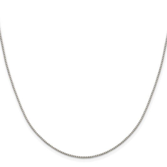 Sterling Silver Rhodium-plated 1.15mm 8 Sided Diamond-cut Box ChainQBR022R