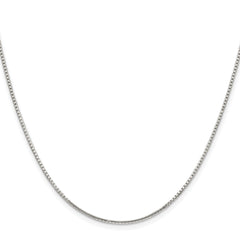 Sterling Silver Rhodium-plated 1.25mm 8 Sided Diamond-cut Box ChainQBR024R