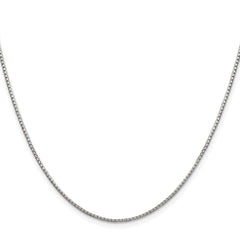 Sterling Silver Rhodium-plated 1.35mm 8 Sided Diamond-cut Box ChainQBR026R