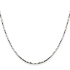 Sterling Silver Rhodium-plated 1.5mm 8 Sided Diamond-cut Box ChainQBR028R