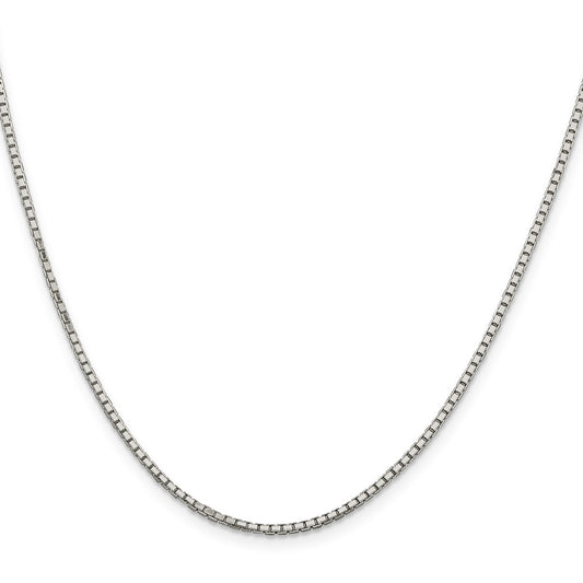 Sterling Silver 1.7mm 8 Sided Diamond-cut Box ChainQBR035