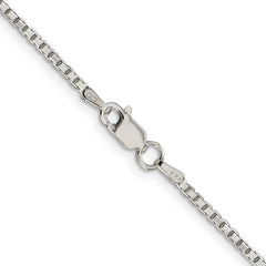 Sterling Silver Rhodium-plated 1.7mm 8 Sided D/C Mirror Box ChainQBR035R
