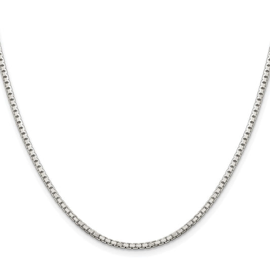 Sterling Silver Rhodium-plated 2mm 8 Sided Diamond-cut Box ChainQBR040R