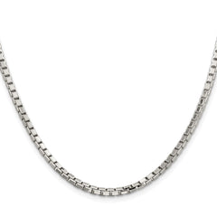 Sterling Silver Rhodium-plated 2.9mm 8 Sided Diamond-cut Box ChainQBR057R
