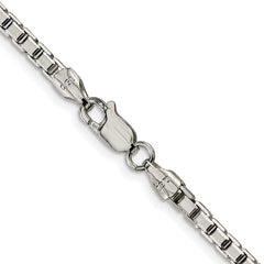 Sterling Silver Rhodium-plated 2.9mm 8 Sided Diamond-cut Box ChainQBR057R