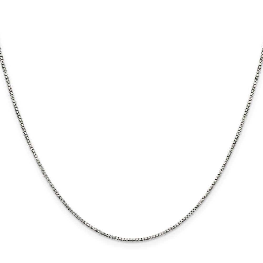 Sterling Silver Rhodium-plated .9mm Box Chain with a 4 inch