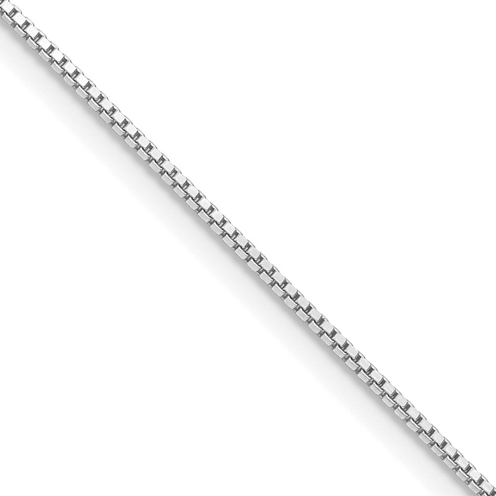 Sterling Silver Rhodium-plated .9mm Box Chain with a 2 inch extentionQBX019RH