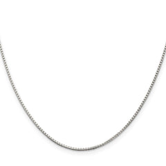 Sterling Silver Rhodium-plated 1.25mm Box ChainQBX024R