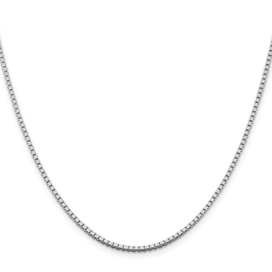 Sterling Silver Rhodium-plated 1.75mm Box ChainQBX035R