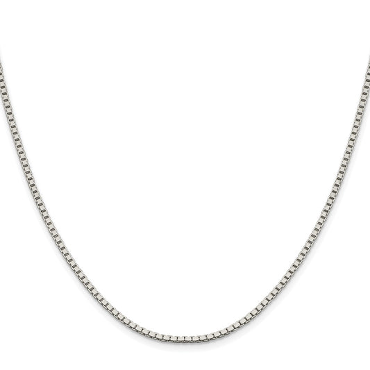 Sterling Silver Rhodium-plated 1.9mm Box ChainQBX037R