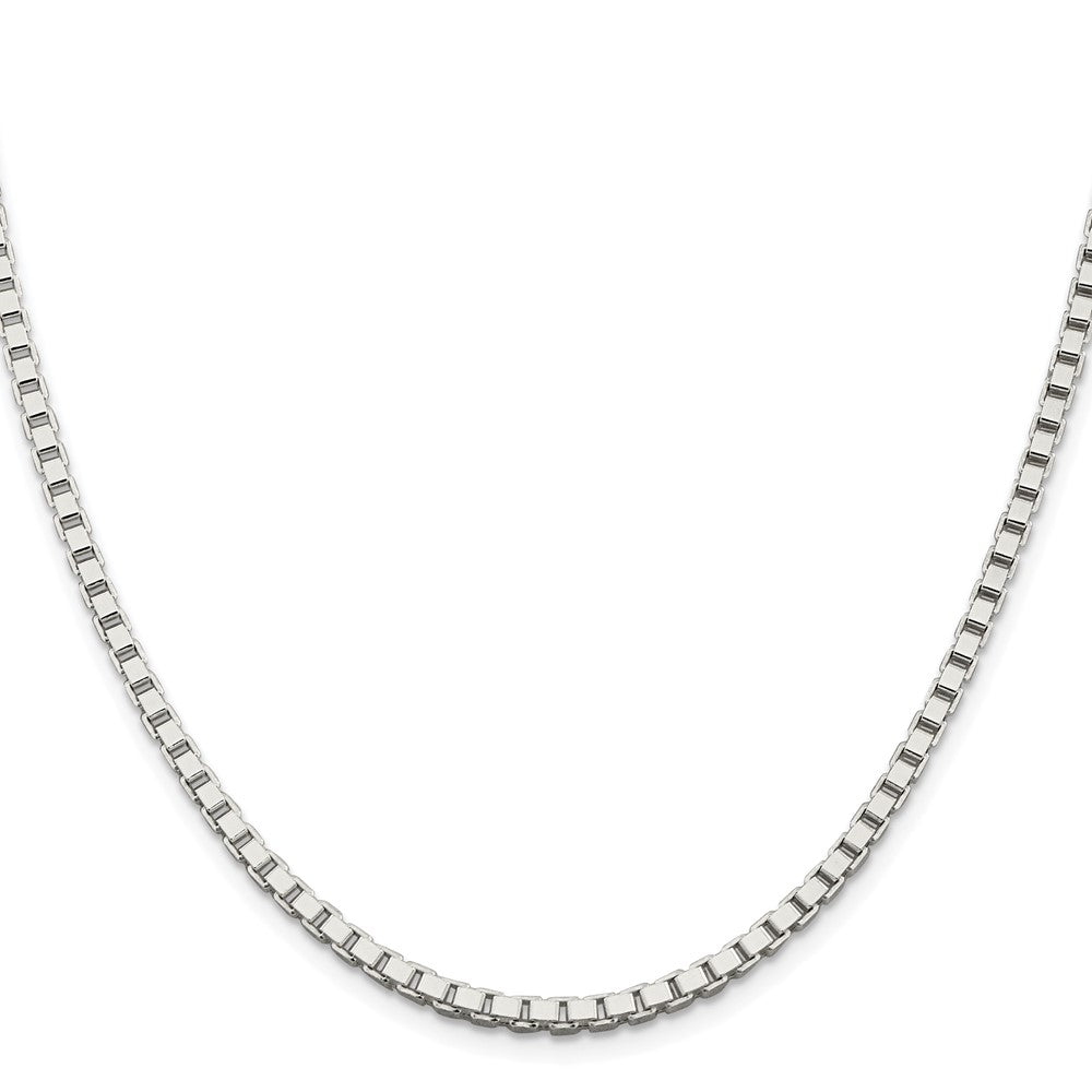 Sterling Silver Rhodium-plated 3mm Box ChainQBX057R