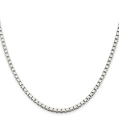 Sterling Silver Rhodium-plated 3mm Box ChainQBX057R