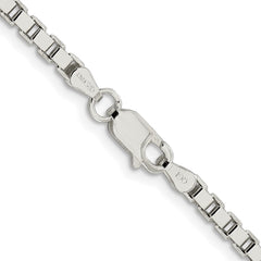 Sterling Silver Rhodium-plated 3mm Box ChainQBX057R
