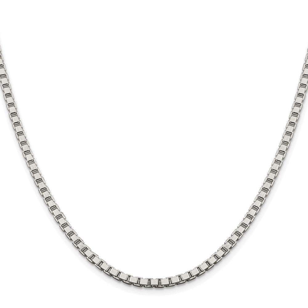 Sterling Silver Rhodium-plated 3.25mm Box ChainQBX060R