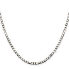 Sterling Silver Rhodium-plated 3.25mm Box ChainQBX060R