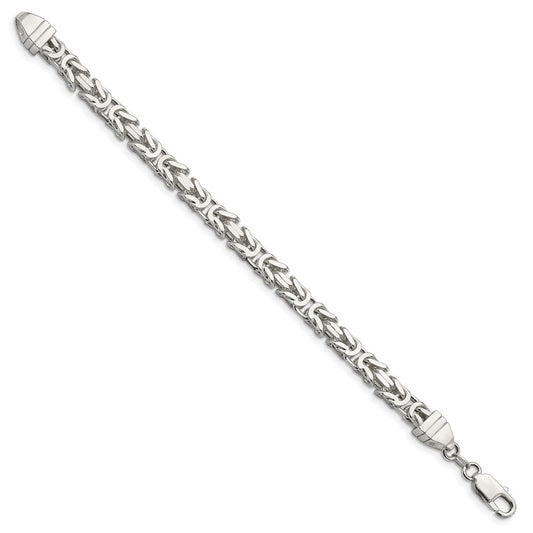 Sterling Silver 6mm Byzantine Chain QBZ150-8