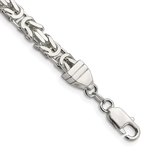 Sterling Silver 6mm Byzantine Chain QBZ150-8