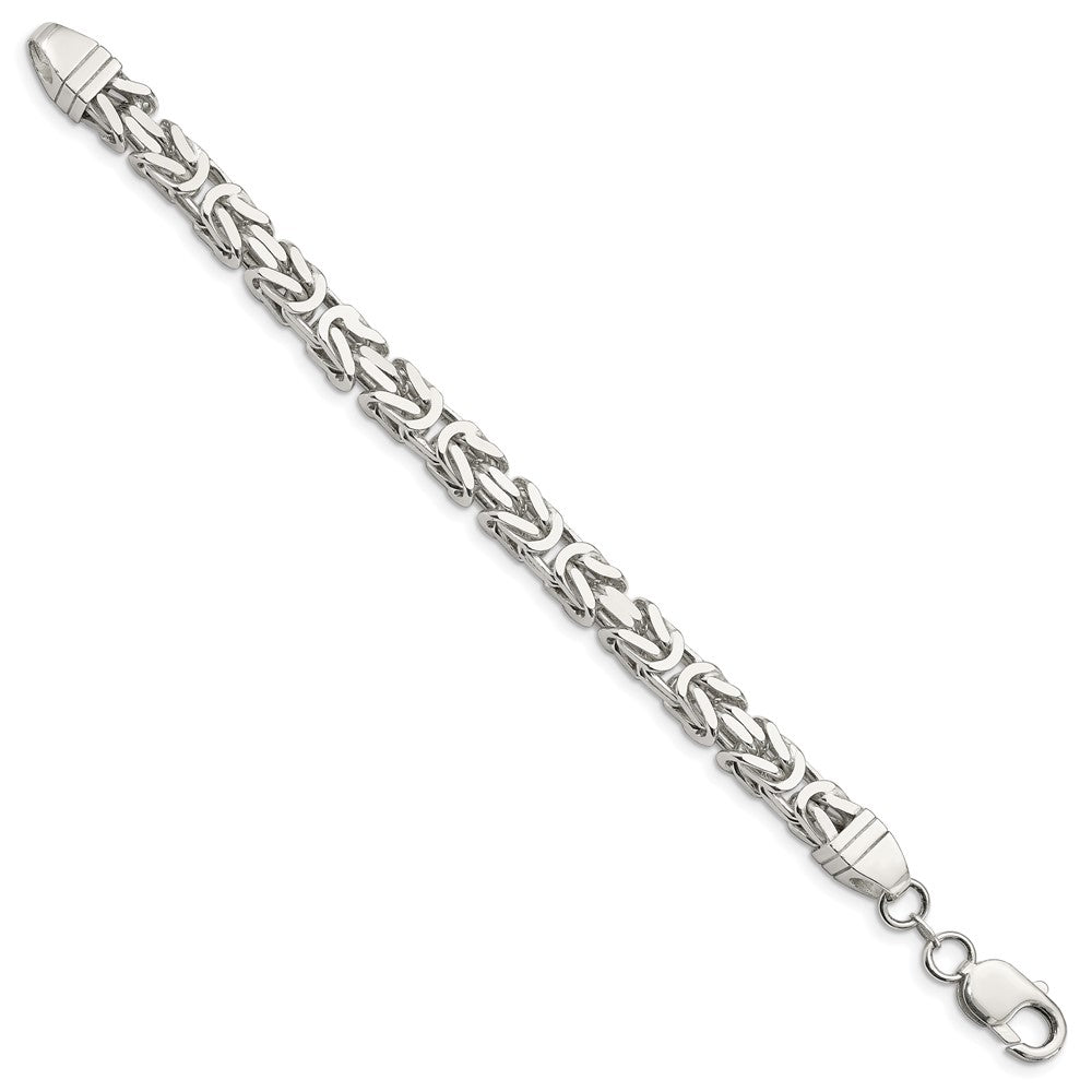 Sterling Silver 7.5mm Byzantine Chain QBZ180-8
