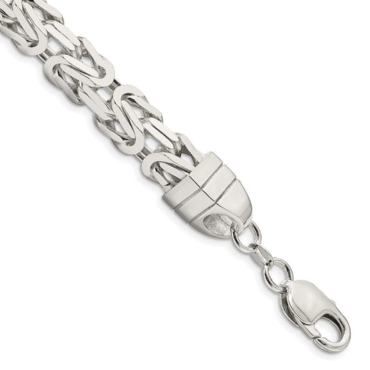 Sterling Silver 8.25mm Byzantine Chain QBZ200-8