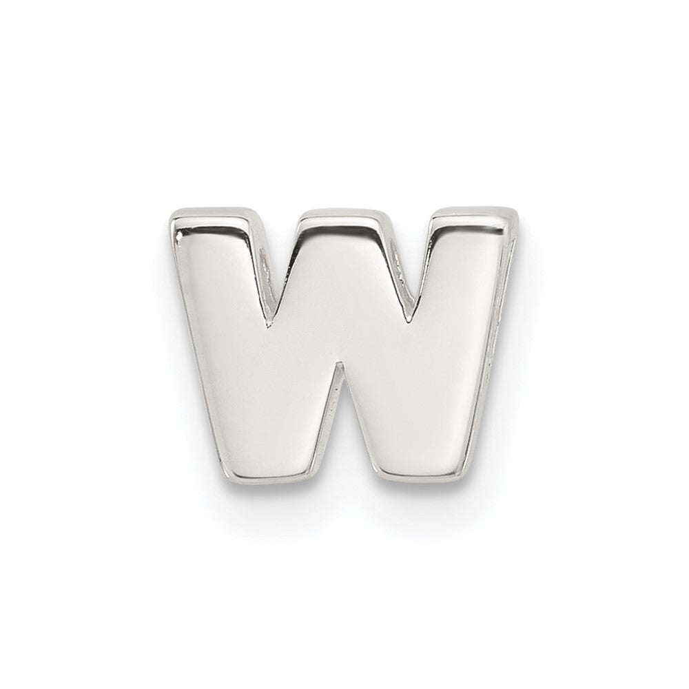 Sterling Silver E-coated Letter W Slide Charm QC11488W