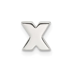 Sterling Silver E-coated Letter X Slide Charm QC11488X