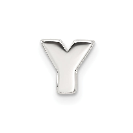 Sterling Silver E-coated Letter Y Slide Charm QC11488Y