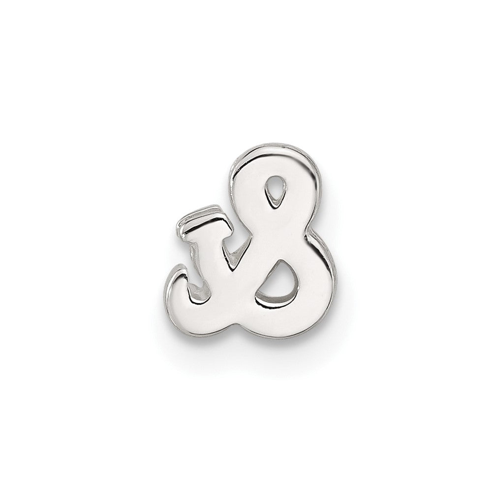 Sterling Silver E-coated Ampersand AND & Symbol Slide Charm QC11489