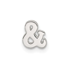 Sterling Silver E-coated Ampersand AND & Symbol Slide Charm QC11489