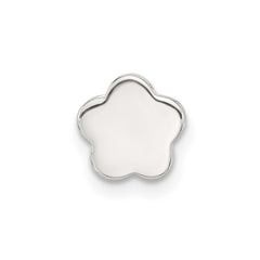 Sterling Silver E-coated Flower Slide Charm QC11490